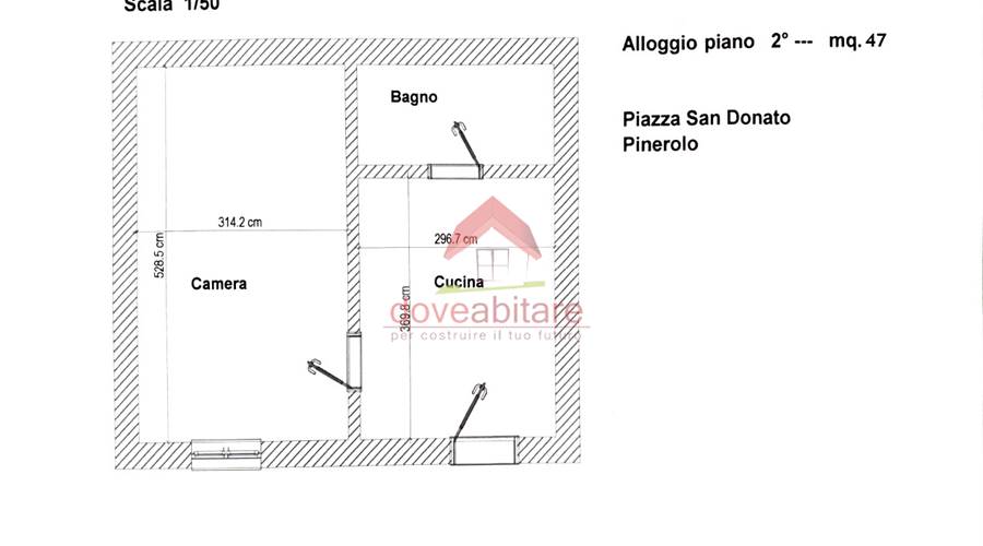 Alloggio 2°P Mq. 47 BILOCALE € 50.000